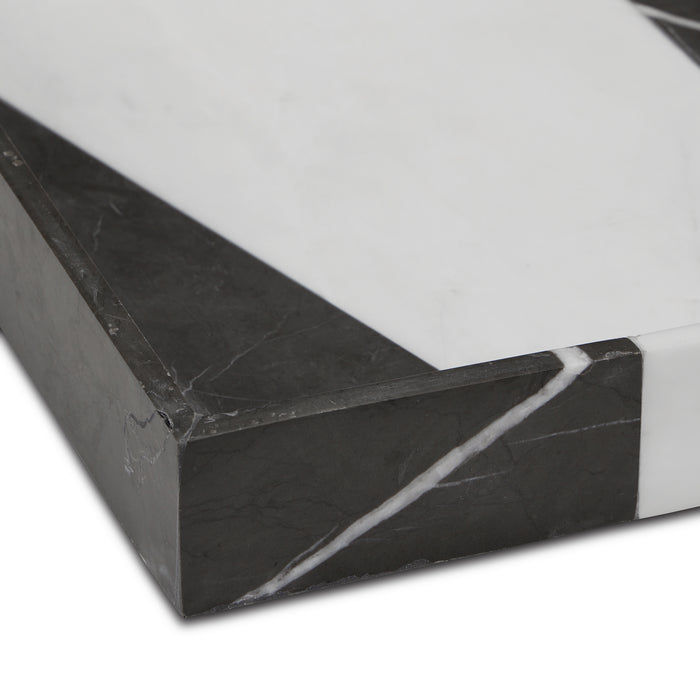 Currey and Company 1200-0653 Tray, Black/White