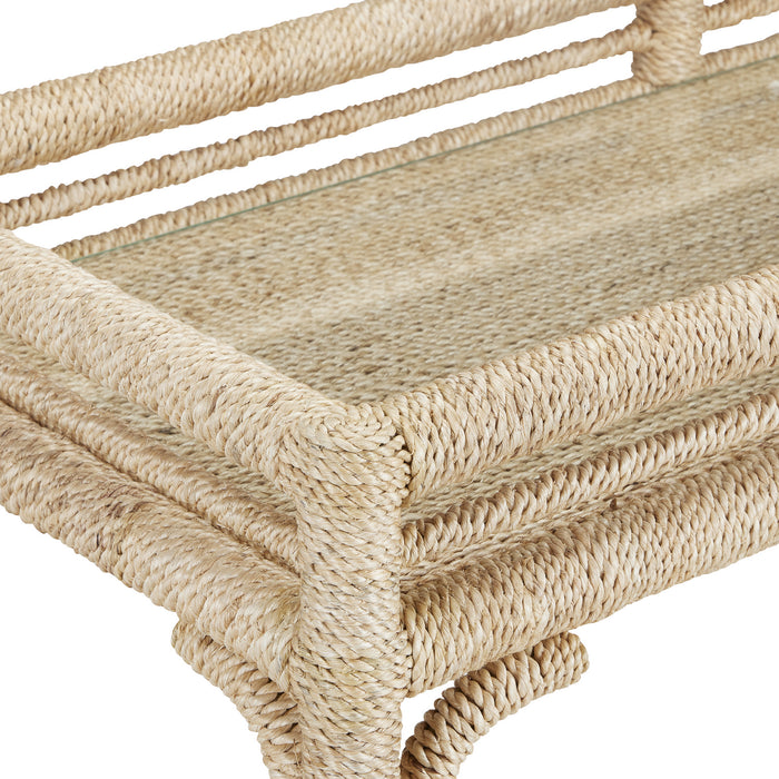 Currey and Company 3000-0218 Bar Cart, Natural Rope