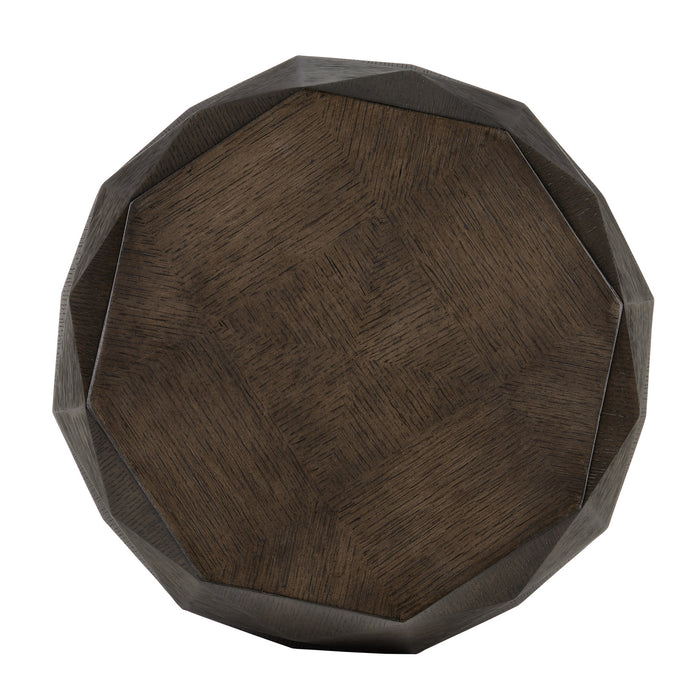 Currey and Company 3000-0224 Accent Table, Dove Gray/Polished Brass