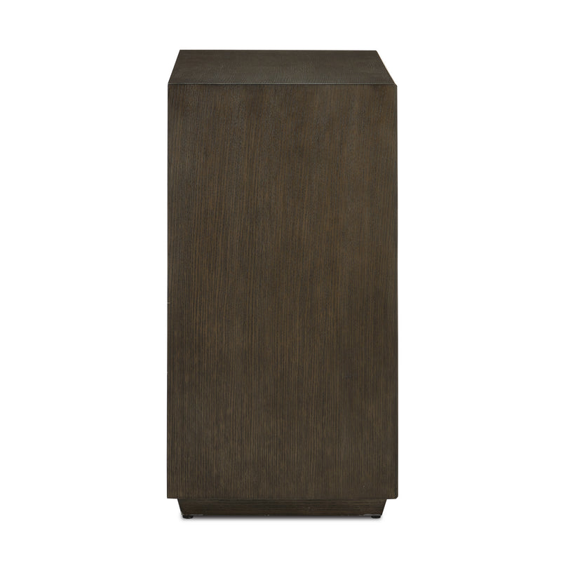 Currey and Company 3000-0226 Chest, Dove Gray/Polished Brass