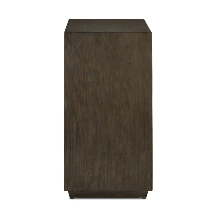 Currey and Company 3000-0226 Chest, Dove Gray/Polished Brass