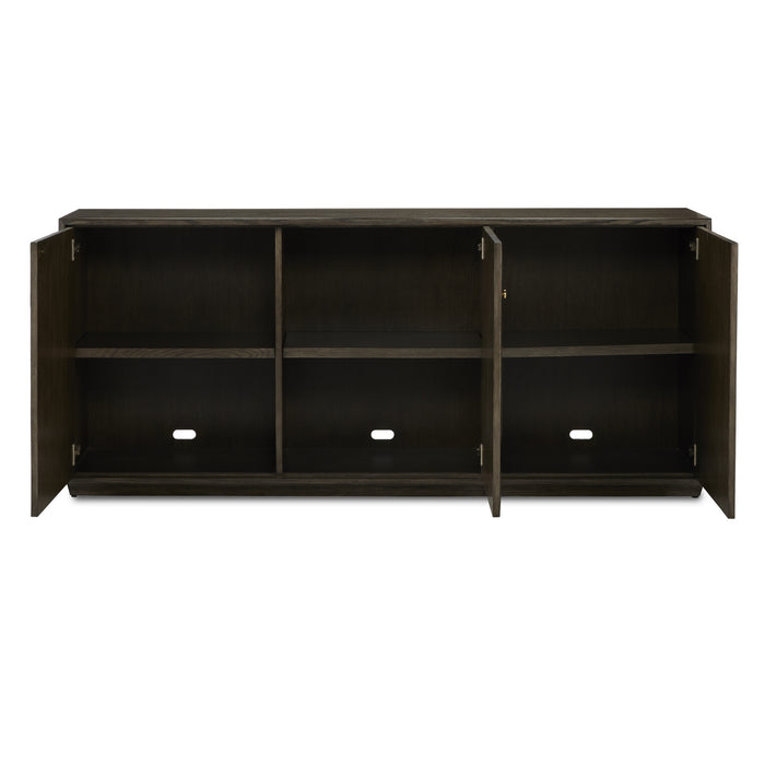 Currey and Company 3000-0227 Credenza, Dove Gray/Polished Brass