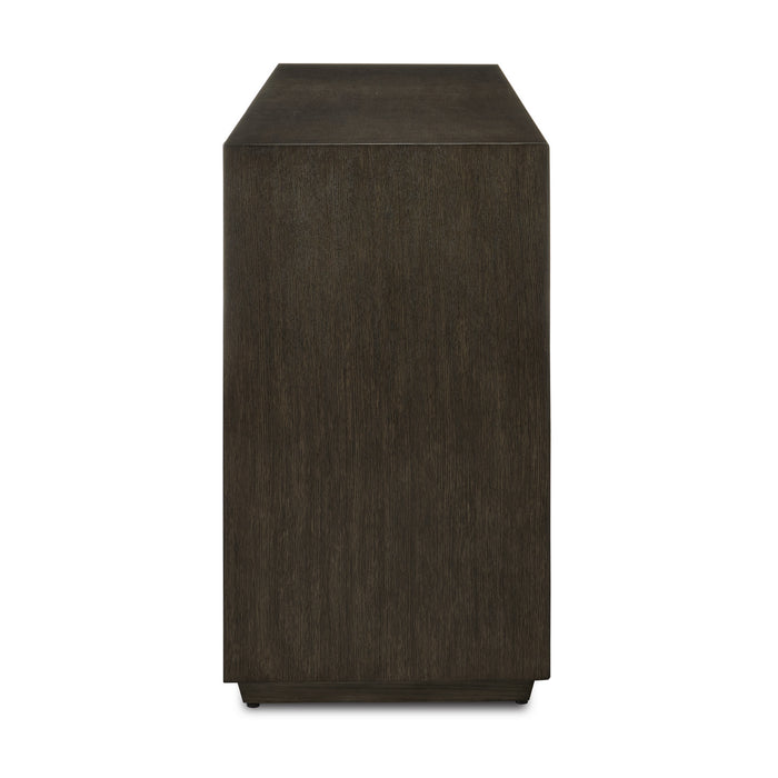 Currey and Company 3000-0227 Credenza, Dove Gray/Polished Brass