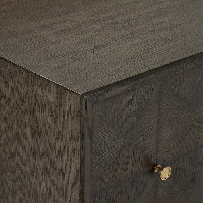 Currey and Company 3000-0227 Credenza, Dove Gray/Polished Brass
