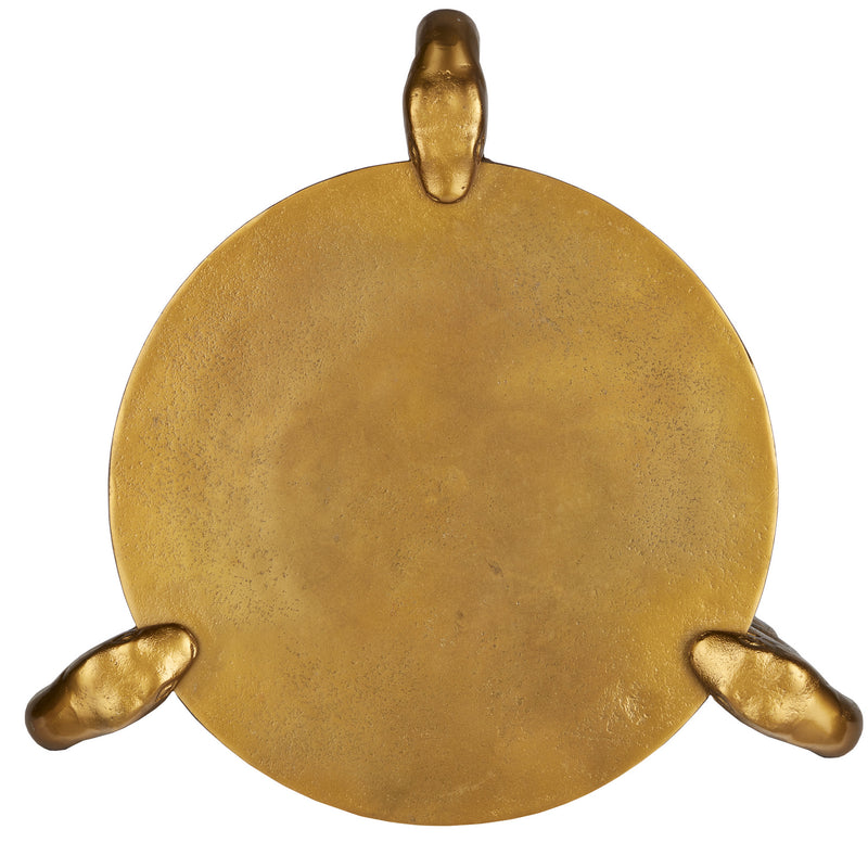 Currey and Company 4000-0140 Accent Table, Antique Brass