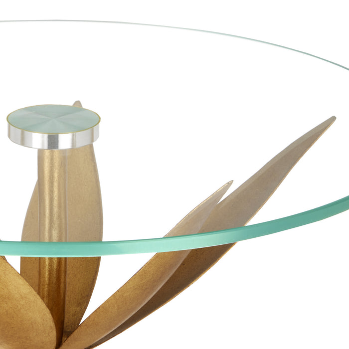 Currey and Company 4000-0147 Accent Table, Contemporary Silver Leaf/Contemporary Gold Leaf