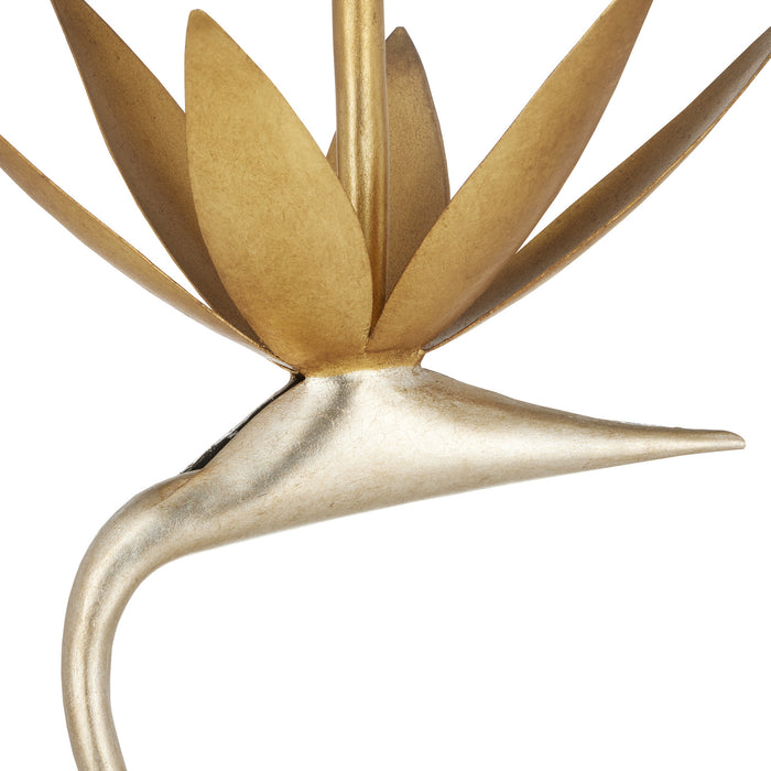 Currey and Company 4000-0147 Accent Table, Contemporary Silver Leaf/Contemporary Gold Leaf