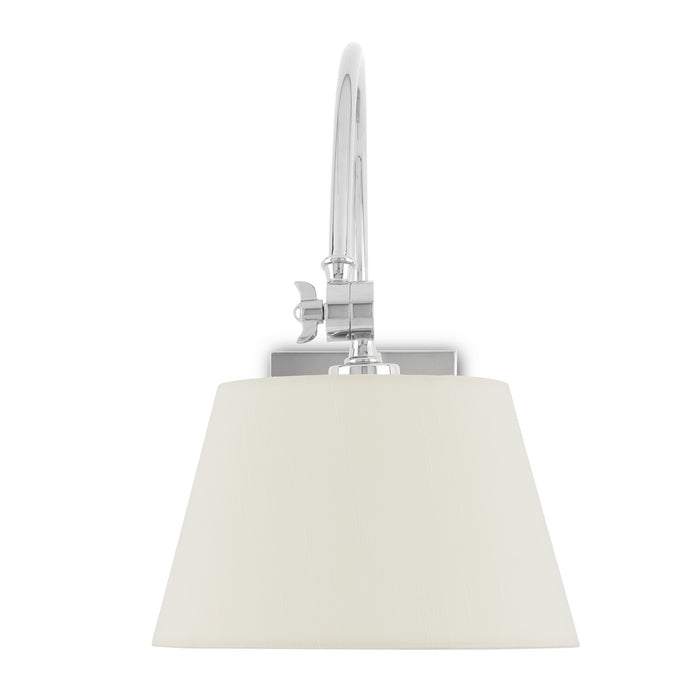 Currey and Company 5000-0210 One Light Wall Sconce, Polished Nickel