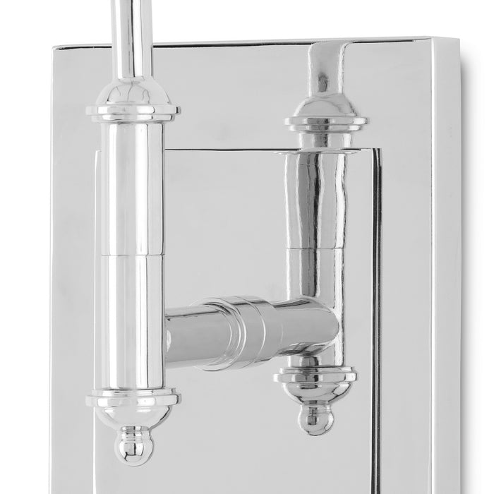 Currey and Company 5000-0210 One Light Wall Sconce, Polished Nickel