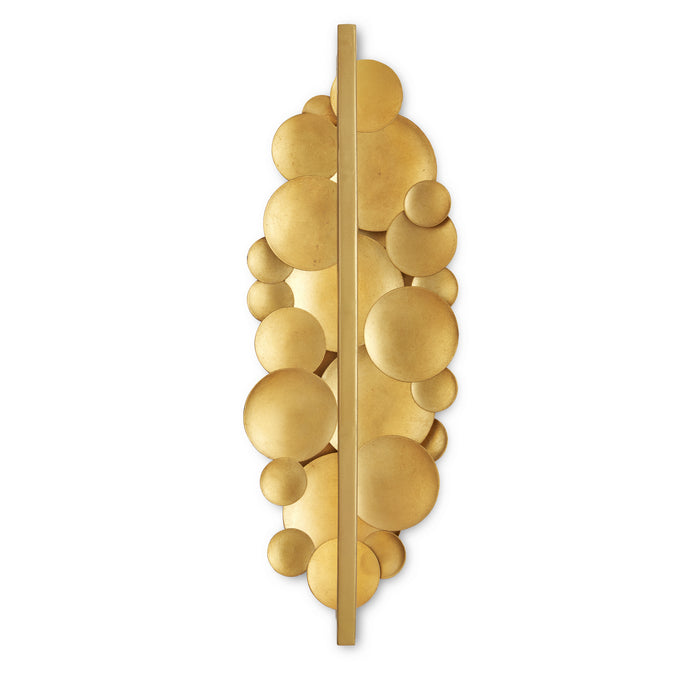 Currey and Company 5000-0212 One Light Wall Sconce, Contemporary Gold Leaf