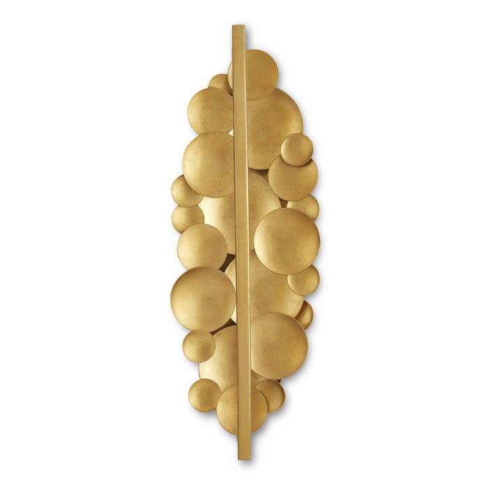 Currey and Company 5000-0212 One Light Wall Sconce, Contemporary Gold Leaf