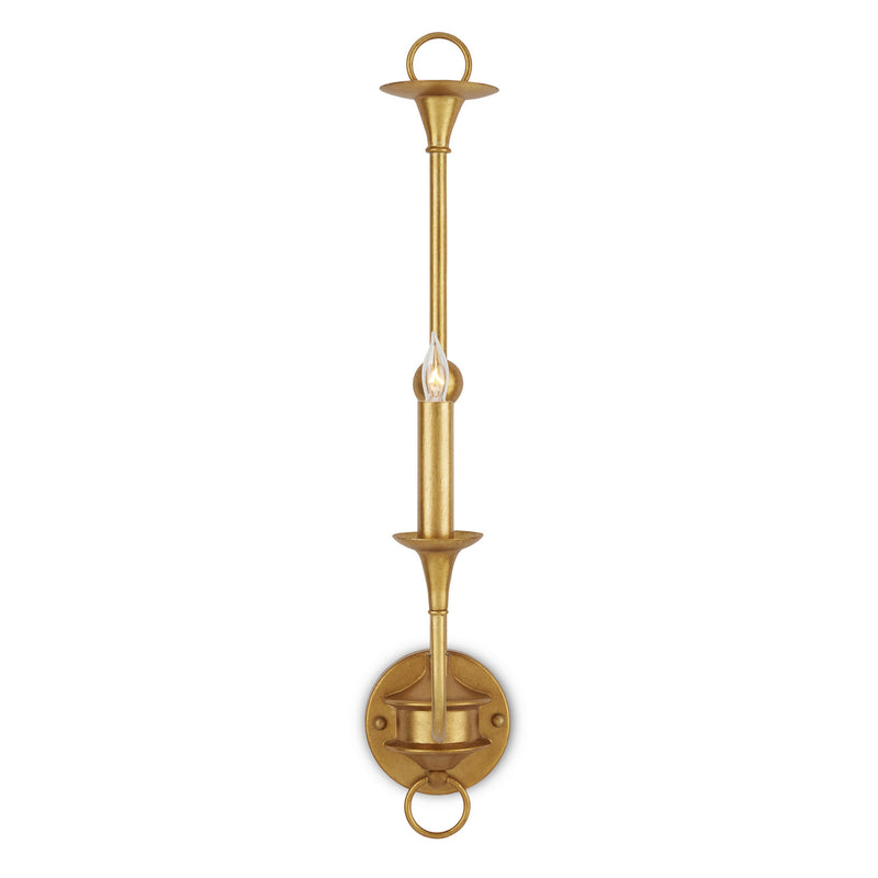 Currey and Company 5000-0213 One Light Wall Sconce, Contemporary Gold Leaf