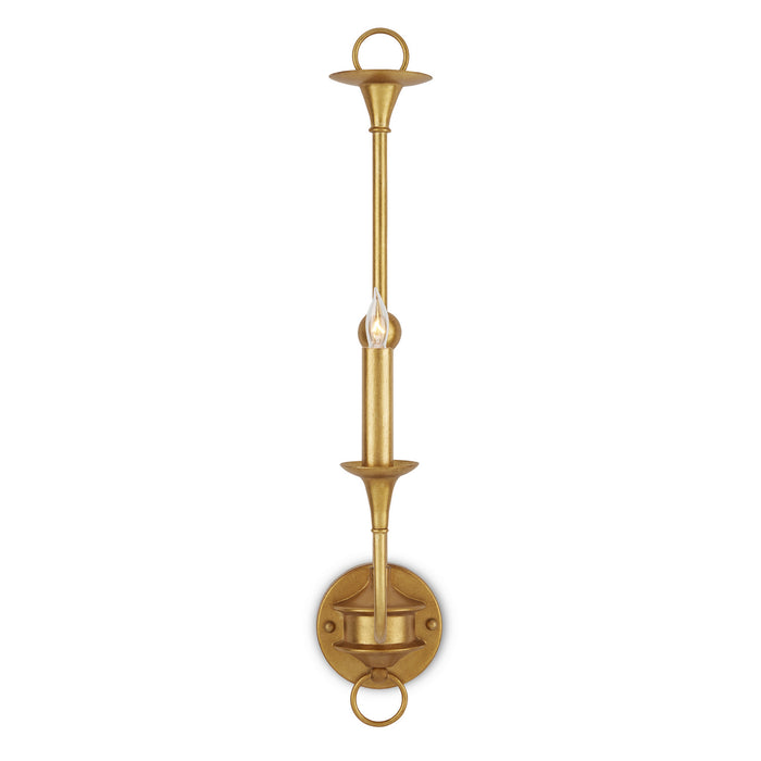 Currey and Company 5000-0213 One Light Wall Sconce, Contemporary Gold Leaf