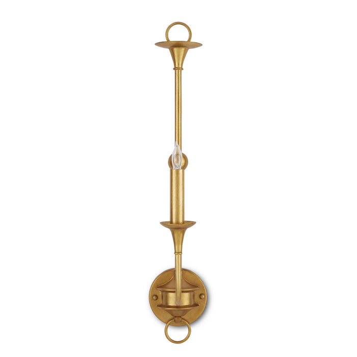 Currey and Company 5000-0213 One Light Wall Sconce, Contemporary Gold Leaf