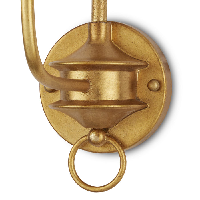 Currey and Company 5000-0213 One Light Wall Sconce, Contemporary Gold Leaf