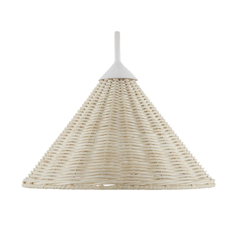 Currey and Company 5000-0219 One Light Wall Sconce, White/Bleached Natural