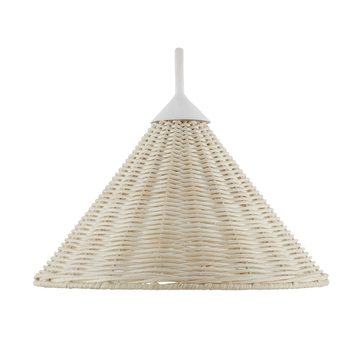 Currey and Company 5000-0219 One Light Wall Sconce, White/Bleached Natural