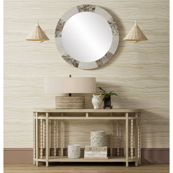 Currey and Company 5000-0219 One Light Wall Sconce, White/Bleached Natural