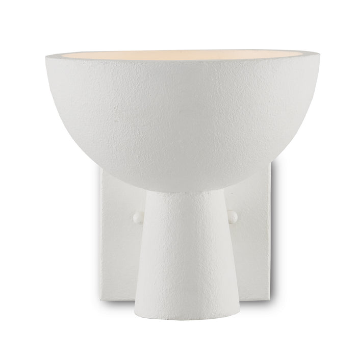 Currey and Company 5000-0221 One Light Wall Sconce, Textured White