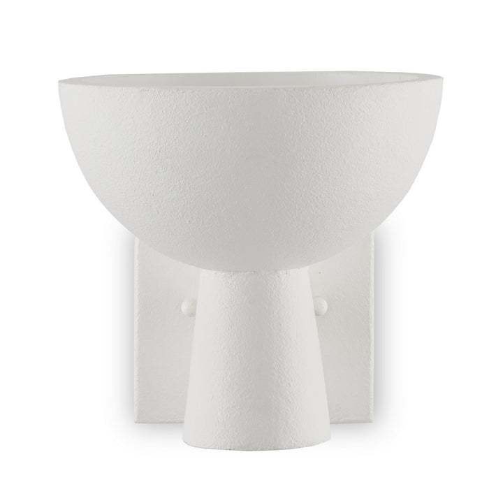 Currey and Company 5000-0221 One Light Wall Sconce, Textured White