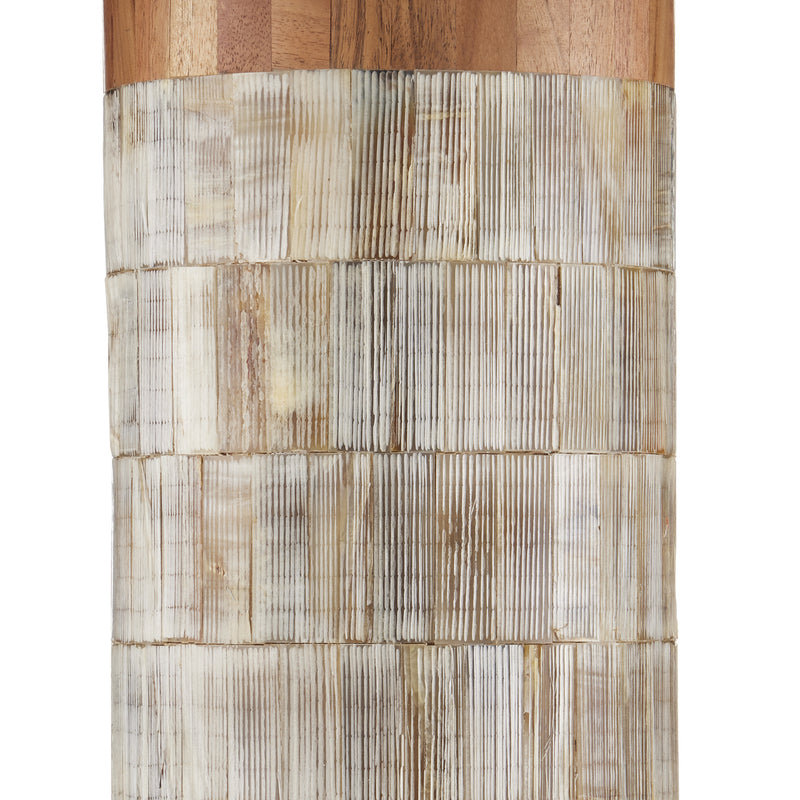 Currey and Company 6000-0823 One Light Table Lamp, Natural/Brass