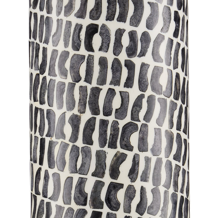 Currey and Company 6000-0826 One Light Table Lamp, Gray/White/Polished Nickel