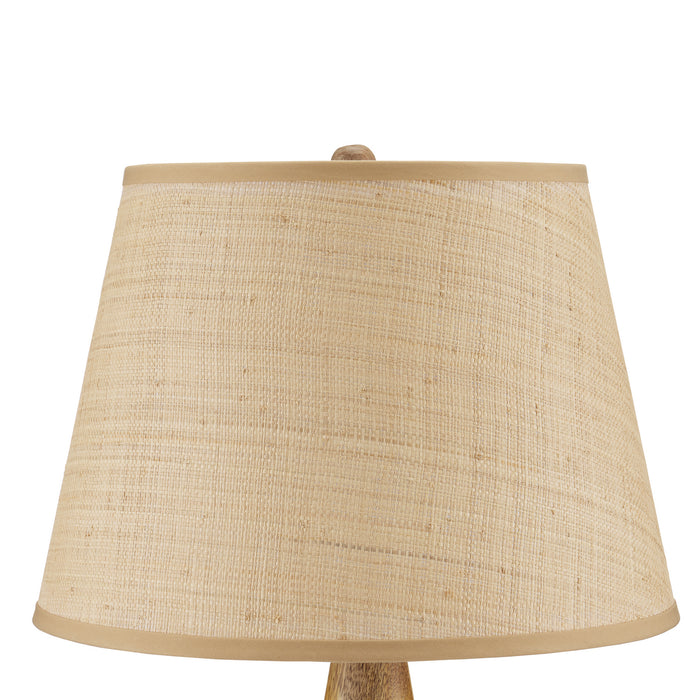 Currey and Company 6000-0828 One Light Table Lamp, Natural/Brass
