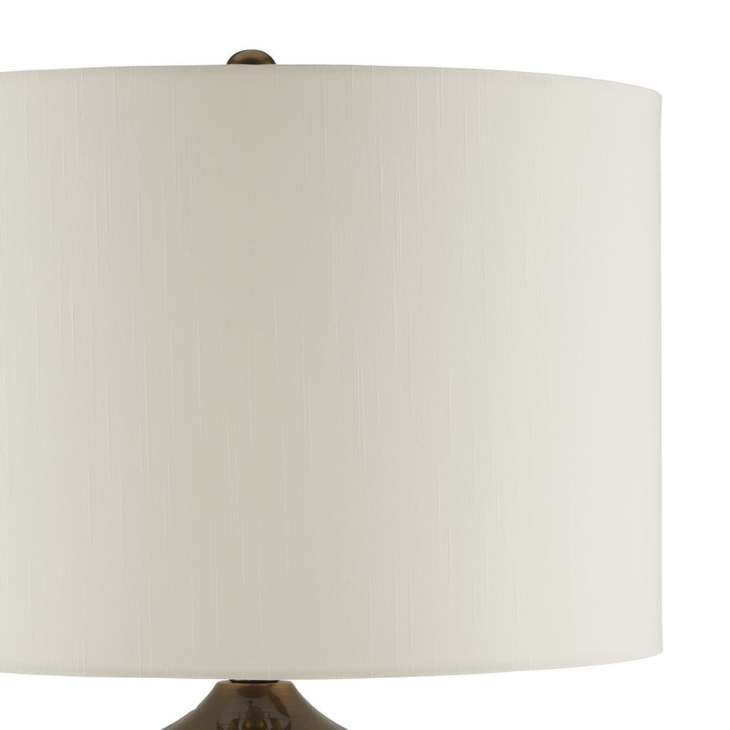 Currey and Company 6000-0841 One Light Table Lamp, Blue/Antique Brass