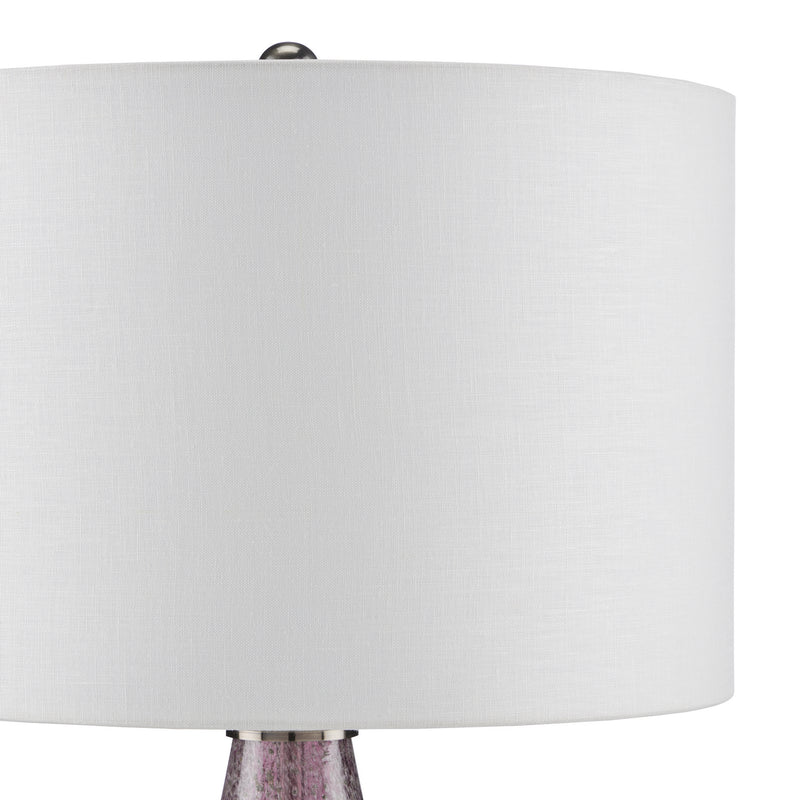 Currey and Company 6000-0854 One Light Table Lamp, Purple/Clear/Antique Nickel