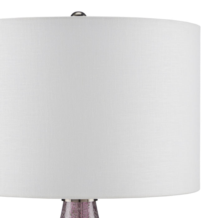 Currey and Company 6000-0854 One Light Table Lamp, Purple/Clear/Antique Nickel