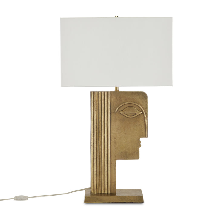 Currey and Company 6000-0859 One Light Table Lamp, Antique Brass