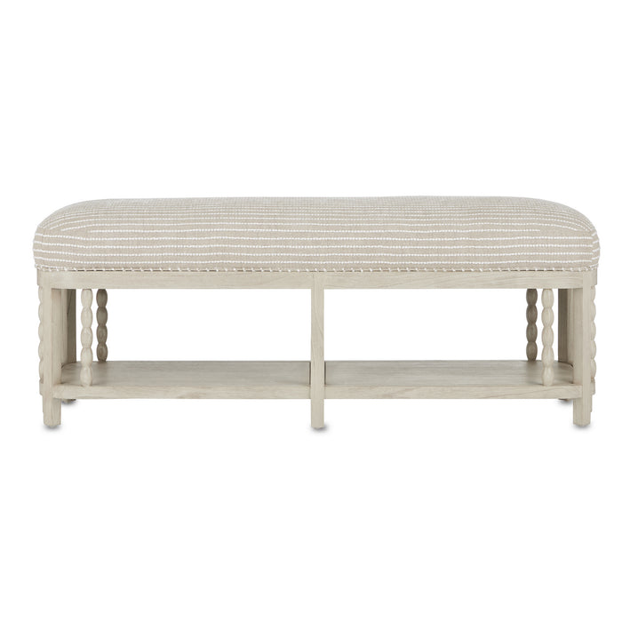 Currey and Company 7000-0672 Bench, Fog Gray