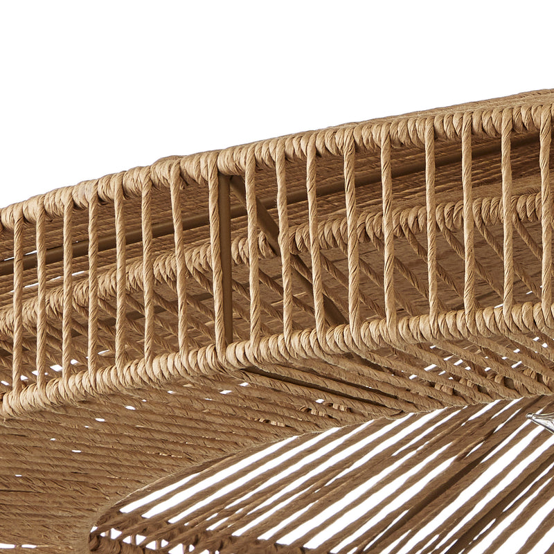 Currey and Company 9000-0921 Five Light Chandelier, Natural/Satin Black