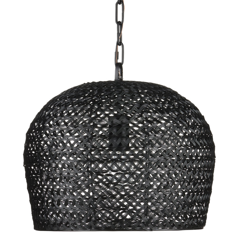 Currey and Company 9000-0960 One Light Pendant, Satin Black