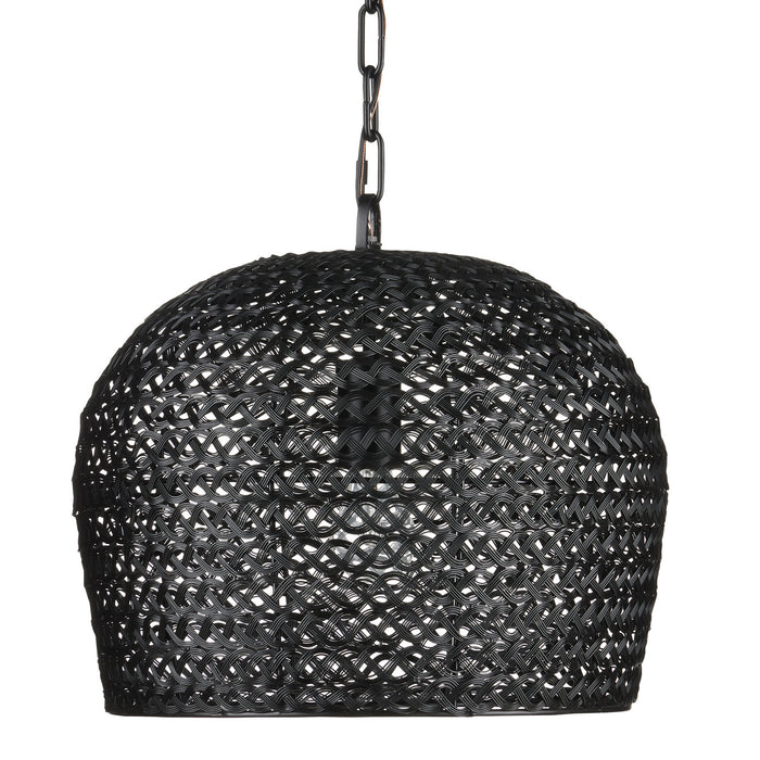 Currey and Company 9000-0960 One Light Pendant, Satin Black