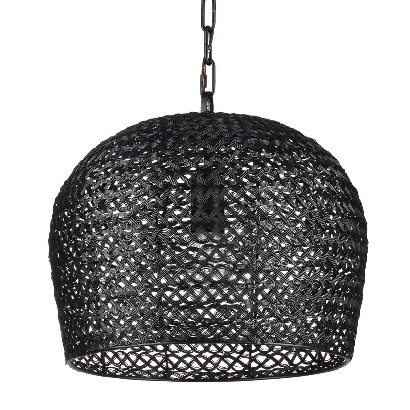 Currey and Company 9000-0960 One Light Pendant, Satin Black
