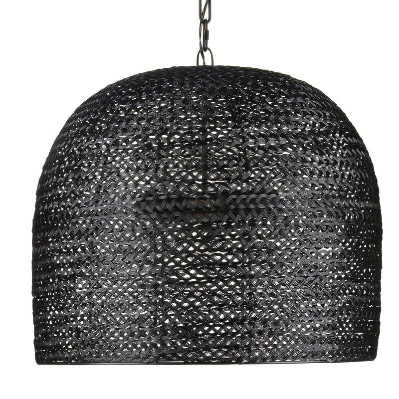 Currey and Company 9000-0961 Three Light Pendant, Satin Black