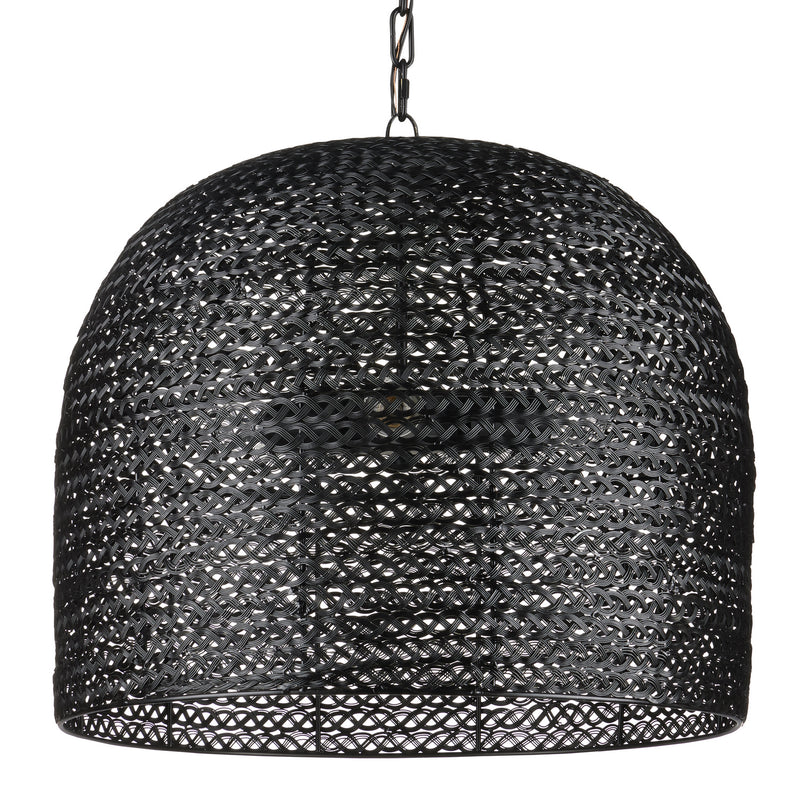 Currey and Company 9000-0961 Three Light Pendant, Satin Black