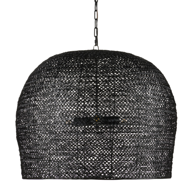 Currey and Company 9000-0962 Three Light Pendant, Satin Black