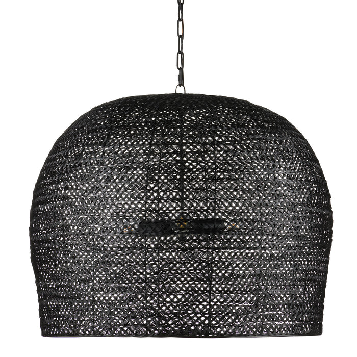 Currey and Company 9000-0962 Three Light Pendant, Satin Black