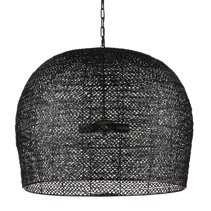 Currey and Company 9000-0962 Three Light Pendant, Satin Black
