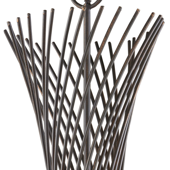 Currey and Company 9000-0963 Six Light Chandelier, Bronze Gold