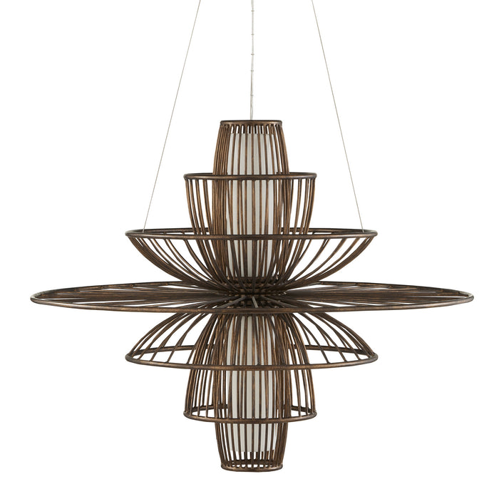 Currey and Company 9000-0964 Two Light Chandelier, Cupertino/Off-White
