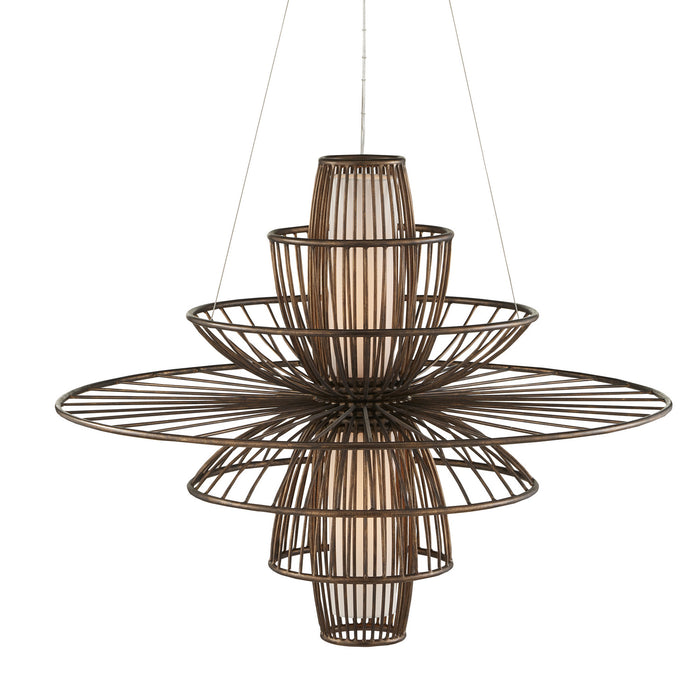 Currey and Company 9000-0964 Two Light Chandelier, Cupertino/Off-White