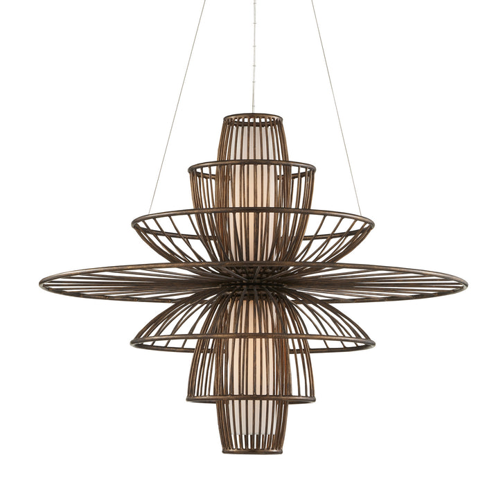Currey and Company 9000-0964 Two Light Chandelier, Cupertino/Off-White