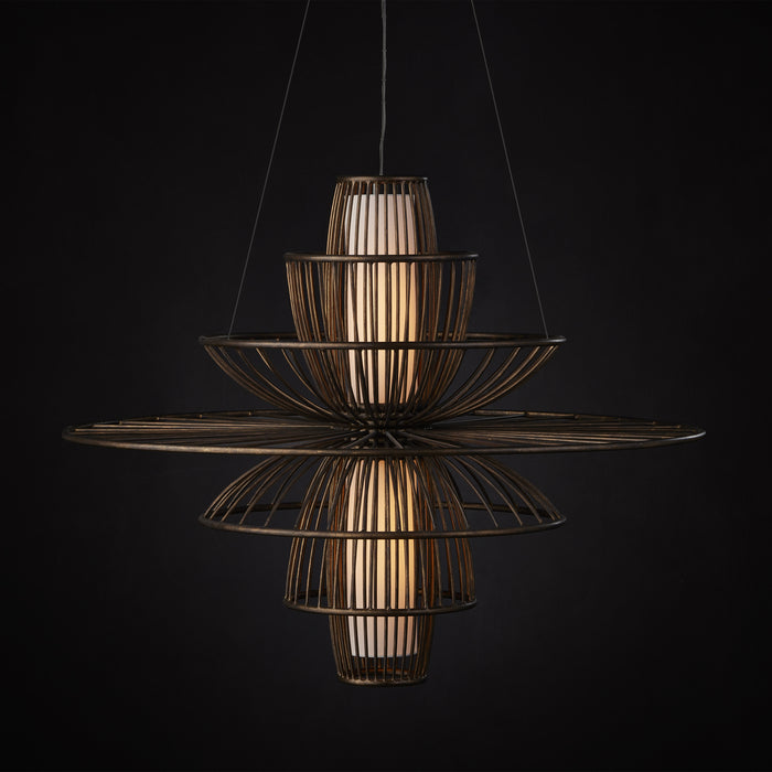 Currey and Company 9000-0964 Two Light Chandelier, Cupertino/Off-White