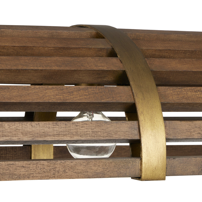 Currey and Company 9000-0967 Five Light Chandelier, Chestnut/Brass