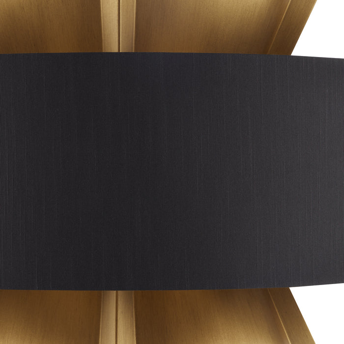 Currey and Company 9000-0970 Six Light Chandelier, Brass/Black