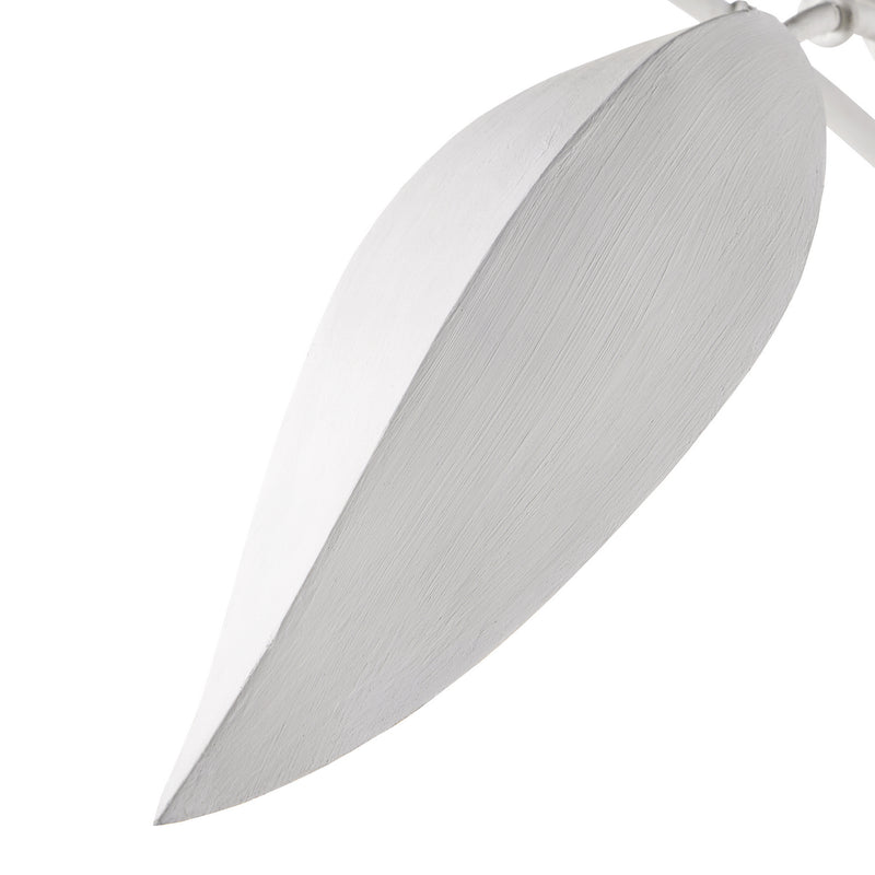 Currey and Company 9000-0974 Six Light Chandelier, Gesso White/Contemporary Gold Leaf