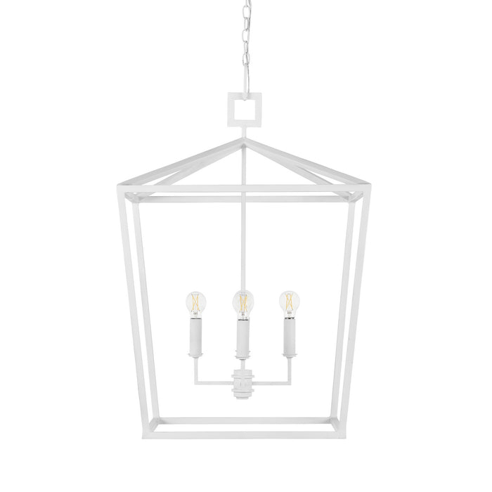 Currey and Company 9000-0977 Five Light Chandelier, Gesso White